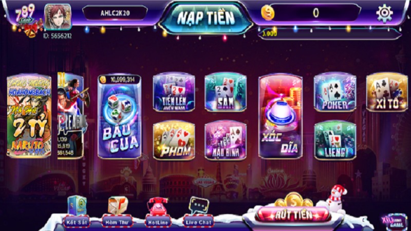 Kho tàng game đồ sộ sau khi đăng nhập 789Club